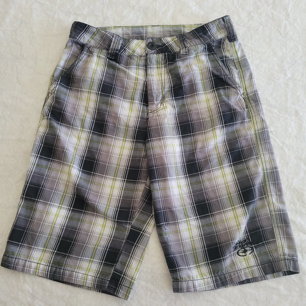 No Fear Men's Flat Front Shorts Size 30 Plaid